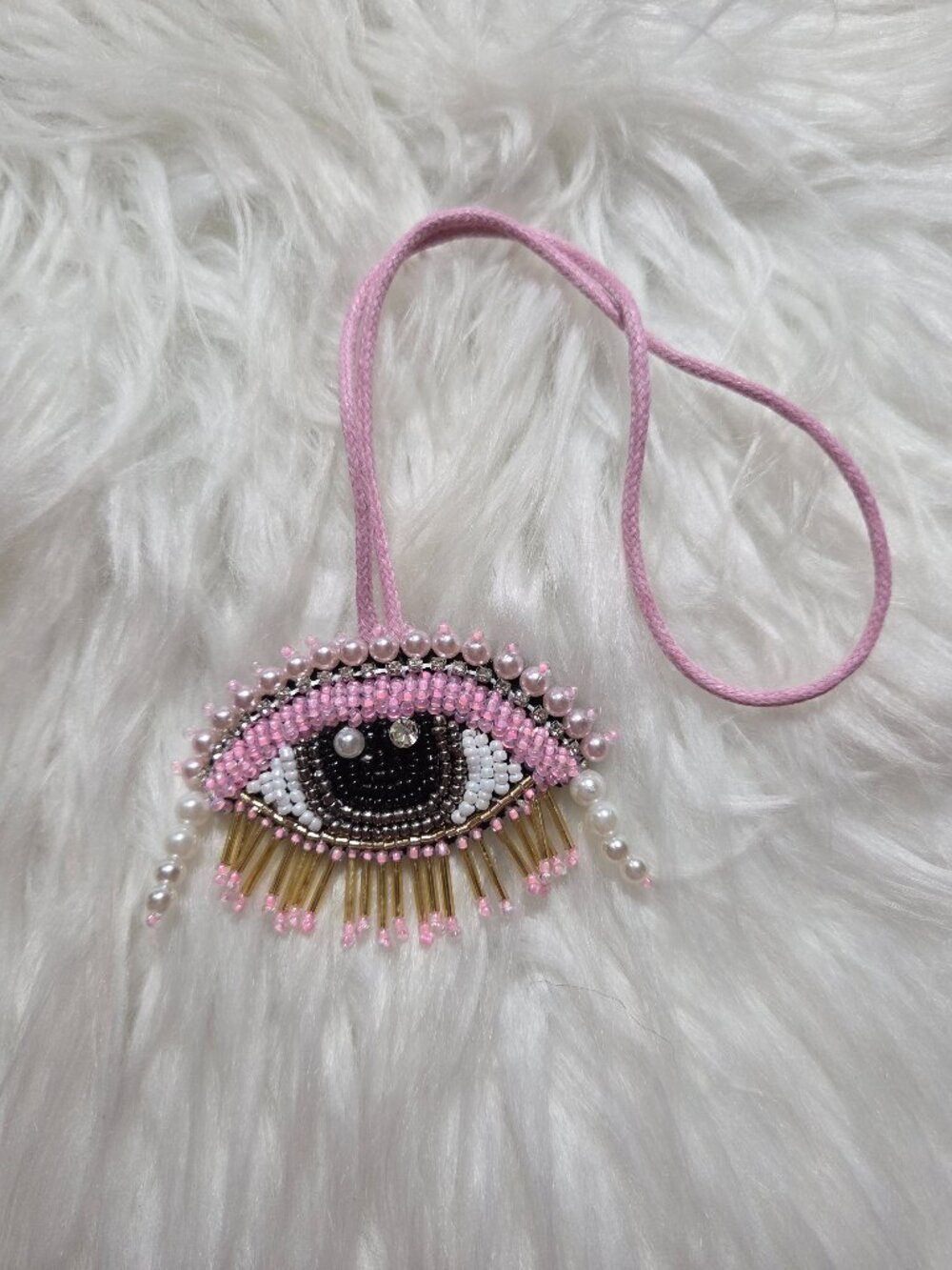 Beaded Eye Bag Charm